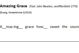 Amazing Grace - eigener Text
