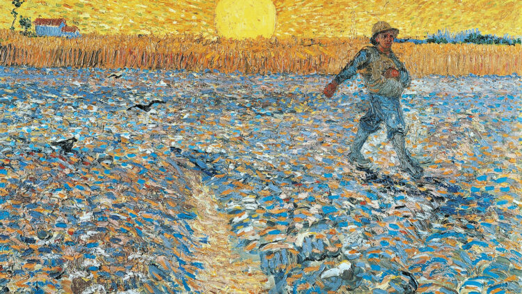  21.4.24 Vincent Van Gogh (1853-1890) - Der Sämann bei Sonnenuntergang